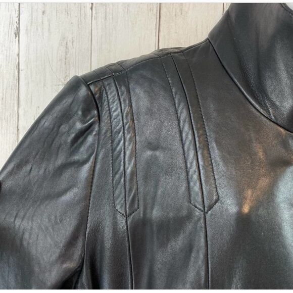 Avanti Genuine Leather Black Full Zip Stand Up Collar Jacket Women's Size XLarge - Picture 5 of 13